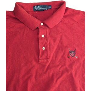 Vintage Polo Ralph Lauren Polo Shirt XX-Large Mens Red SS Golf Crest 90s